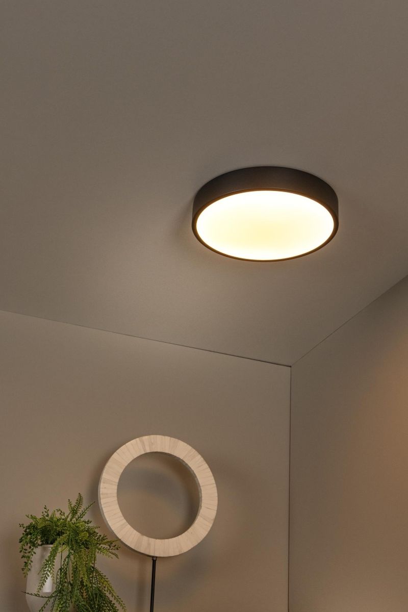 Lucide UNAR - Zapustené stropné svietidlo - Ø 30 cm - LED Rozm. - 1x18W 2700K - 3 StepDim - Čierny